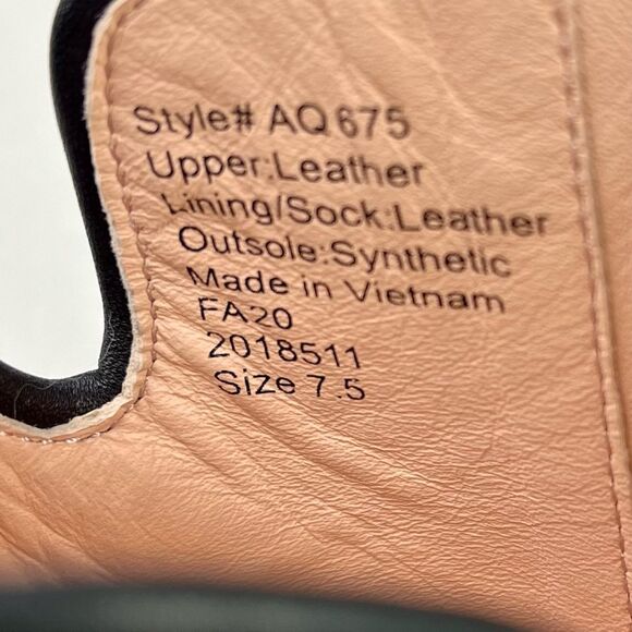 New J. Crew Black Leather Wood Heel Clogs size 7.5 - Picture 8 of 9